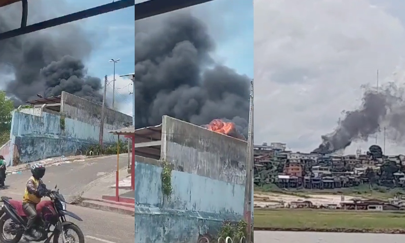 Incêndio atinge antiga usina da Amazonas Energia em Tefé-AM; veja vídeos