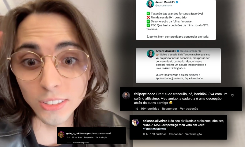 Amom é criticado pelos próprios eleitores após se posicionar contra fim da escala 6×1; veja