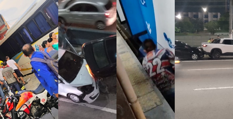 “A bruxa tá solta!”: vários acidentes são registrados no trânsito de Manaus em menos de 5 horas; veja vídeos