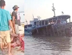 Bois morrem afogados após rebocador naufragar em Manacapuru; veja vídeo