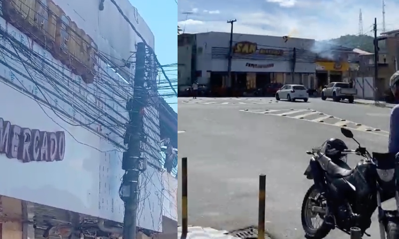 O último serviço: trabalhador morre eletrocutado enquanto pintava fachada de supermercado; veja vídeo