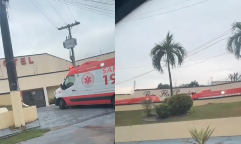 Ambulâncias são filmadas em motel da Compensa e população reage:” Alguém tomou azulzinha e não aguentou”; veja vídeo