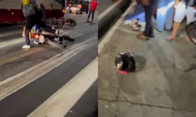 Carreta derrama óleo e estrume de cavalo na avenida Constantino Nery: dez motociclistas caem; veja vídeo