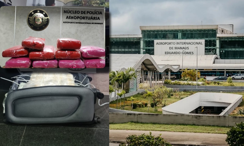 ‘Mulas’ do tráfico são presas pela Polícia Federal tentando embarcar com drogas no aeroporto de Manaus