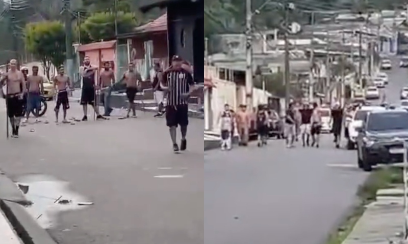 Pancadaria entre torcedores de Vasco e Corinthians deixa feridos em Manaus; veja vídeos