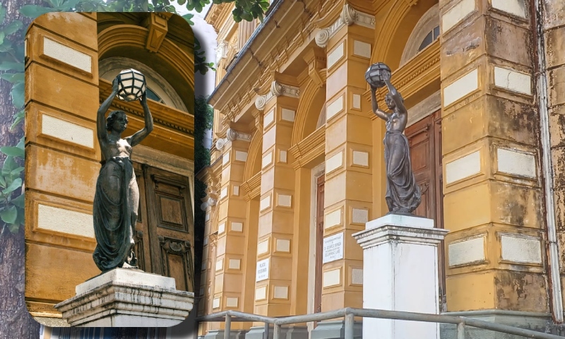 Estátua furtada do Palácio Rio Branco, no Centro Histórico de Manaus, é recuperada
