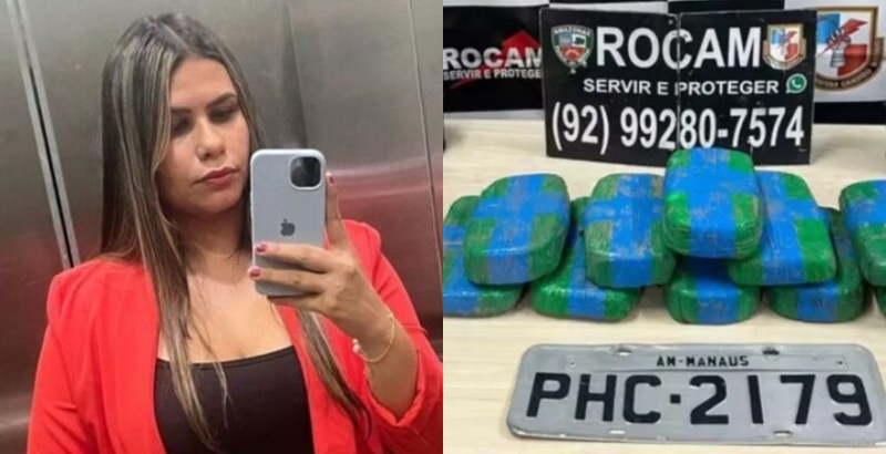 Advogada flagrada com 10 kg de cocaína é presa novamente após pedido do MPAM