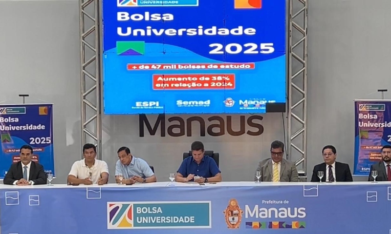 Prefeitura de Manaus lança edital do Bolsa Universidade 2025 com recorde de bolsas em edital único