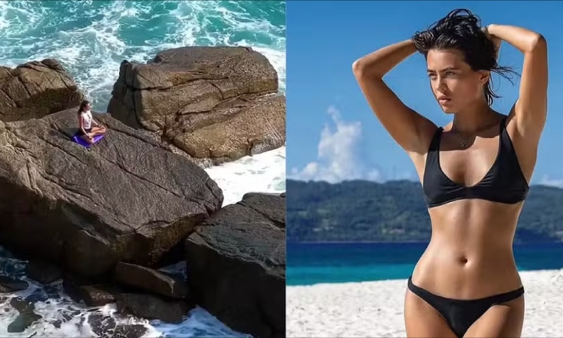Atriz russa é arrastada por onda e morre afogada enquanto fazia yoga; veja vídeo