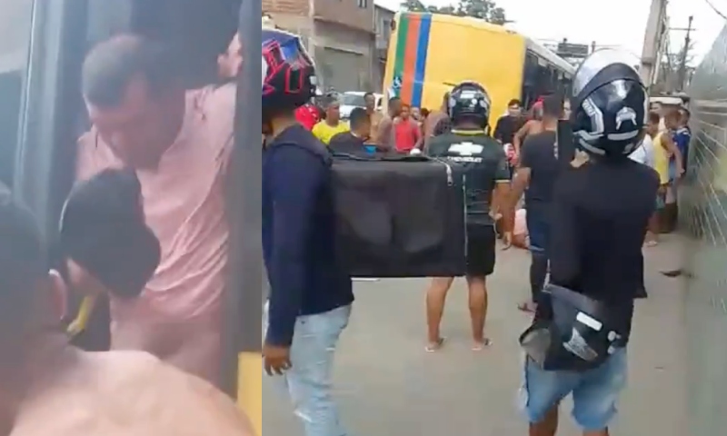 PM que matou motoqueiro de aplicativo é espancado dentro de ônibus; veja vídeo