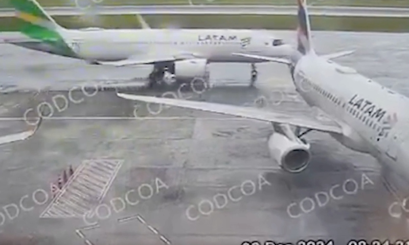 Prestes a decolar, avião da Latam colide com outro no Aeroporto de Congonhas; veja vídeo