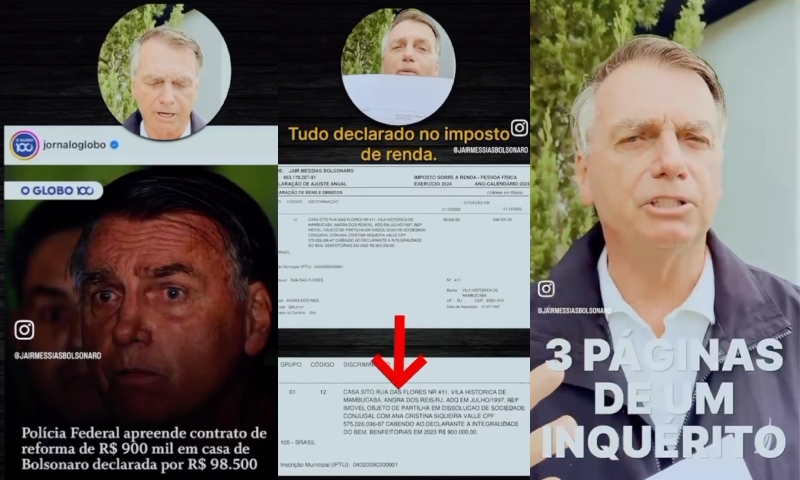 Bolsonaro desmente Fake News e desafia PF a vazar 3 páginas de um inquérito apreendido em sua casa; veja vídeo