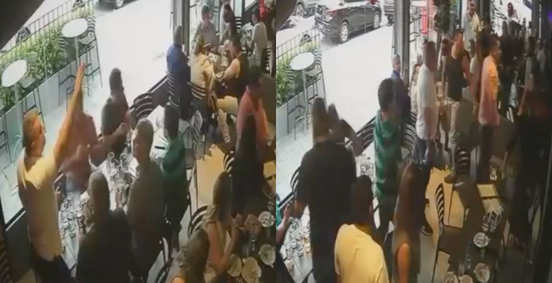 Exclusivo: suposto PM é flagrado humilhando e agredindo garçom em bar no Vieiralves; veja vídeo