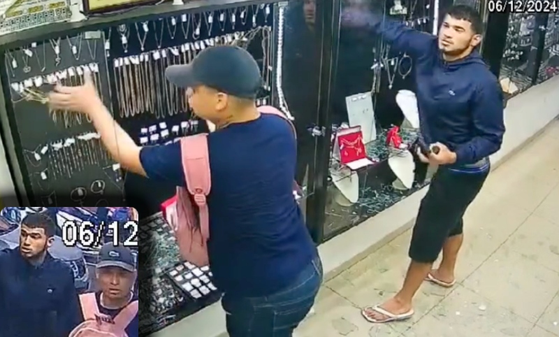 Vulgo “Vara Fina” e “Rabudinho” tocam o terror em joalheria de Manaus; veja vídeo