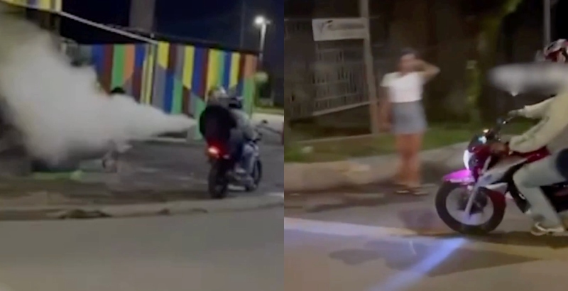 Motoqueiros atacam travestis com extintores de incêndio: “Apagar o fogo das menininhas”; veja vídeo