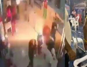 Grávida é atacada por torcedores do Remo com "Rojão" durante chá de fraldas em bar do Paysandu em Manaus; veja vídeo