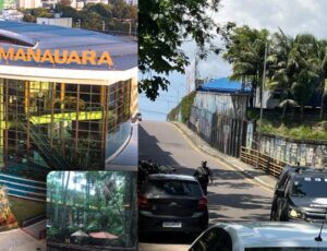 Polícia realiza cerco contra assaltantes dentro do Manauara Shopping: "tão no Buritizal!"; veja vídeos