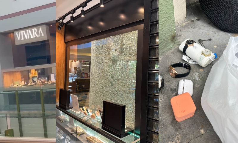 Marcas de bala, vidraças quebradas, joias roubadas e trauma para a vida toda: veja o prejuízo causado por bandidos no Manauara Shopping; vídeo