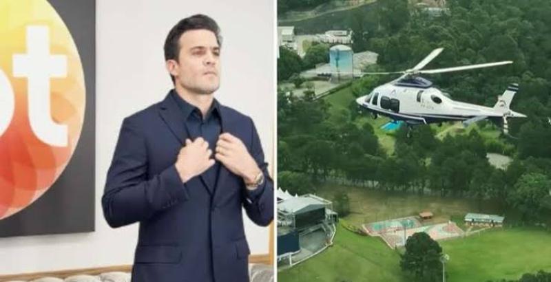 Pablo Marçal chega no SBT de helicóptero: ‘Primeiro dia de CLT’