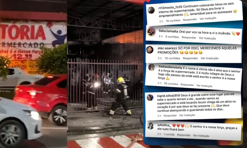 Livramento: incêndio atingiu apenas a área externa do Vitória: “Deus é grande sobre esse lugar, eles tocam louvores lá dentro!”, diz cliente