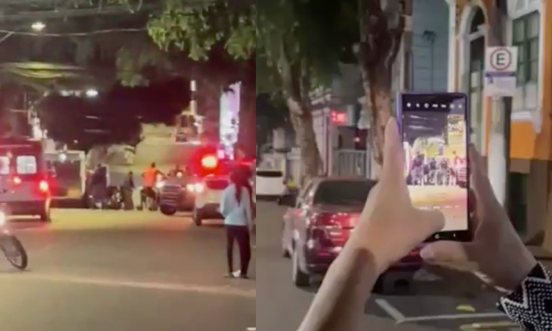 Moradores filmam grupamento MARTE desativando suposta bomba no Centro de Manaus: “ei, bora logo embora!”; veja vídeo