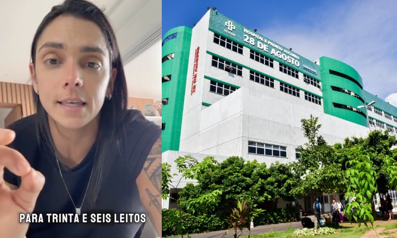 Médica revela caos no Hospital 28 de Agosto: “De mais de 100, vão ficar apenas 36 leitos”; veja vídeo
