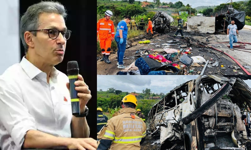 ‘Mobilização total do governo’, diz Zema sobre acidente que deixou ao menos 32 mortos em Minas Gerais