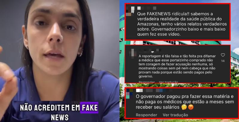 Médica que denunciou crise no 28 de Agosto é atacada por revista e população se revolta: “Página comprada pelo governo!”