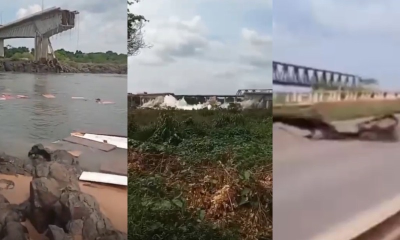 Tragédia: ponte que liga os estados de Tocantins e Maranhão desaba e deixa ao menos um morto; veja vídeo
