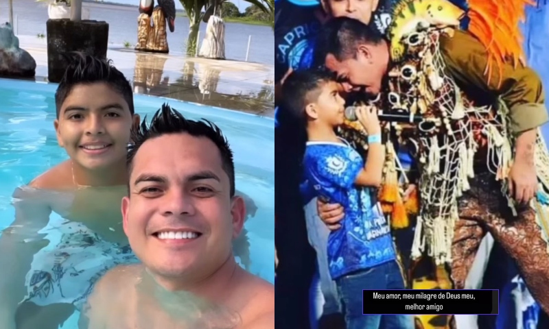 “Meu milagre de Deus”: Apresentador do Boi Caprichoso posta foto com o filho pela primeira vez após acidente em Parintins