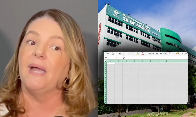 “Não estou com minha planilha”, diz Secretária de Saúde sobre atraso de salários dos profissionais do 28 de Agosto; veja vídeo