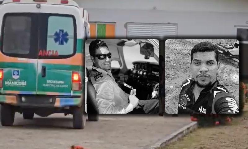 Veja momento em que corpos do piloto e de passageiro são levados para o IML de Manicoré; vídeo
