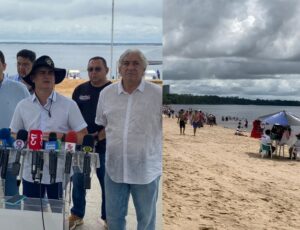 Prefeito David Almeida anuncia liberação da praia da Ponta Negra para o banho; veja vídeo