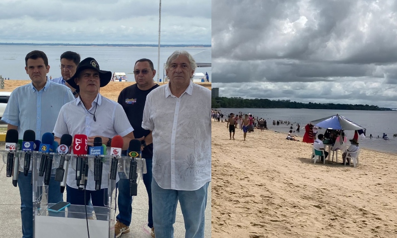 Prefeito David Almeida anuncia liberação da praia da Ponta Negra para banho; veja vídeo