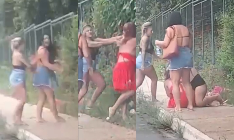 Beldades exibem “topless delirante” durante porradal às 6h da manhã no Cidade de Deus