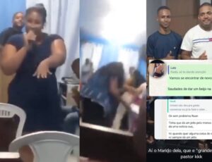 Mulher de pastor descobre traição do marido na ceia de Natal e "coro canta" na Igreja; veja vídeo