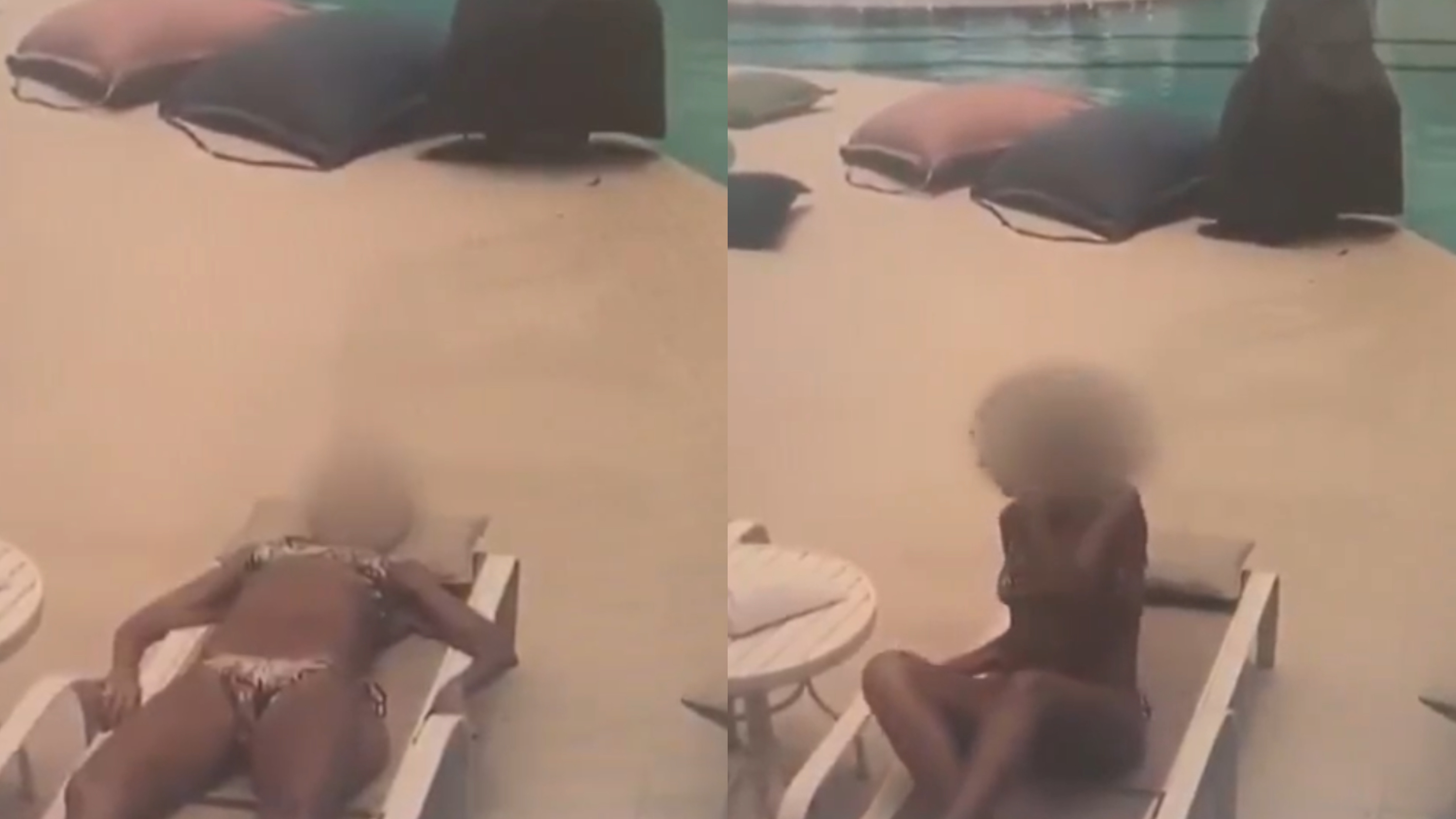 Vídeo mostra momento que mulher leva tiro enquanto se bronzeava em condomínio; veja