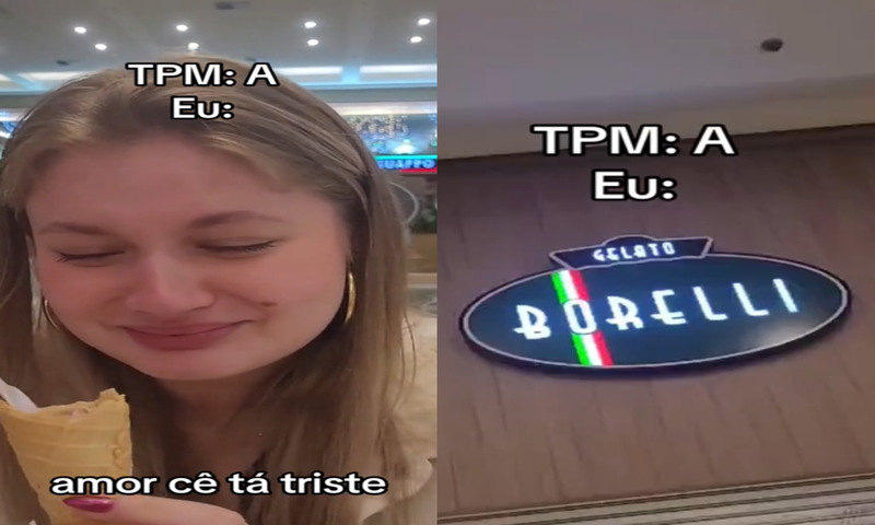 Mulher chora após namorado acabar sorvete de pistache