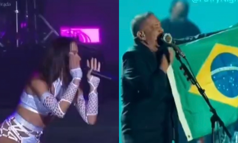 Na virada de ano, Globo põe Anitta cantando porn0gr4fia, enquanto SBT exibe Louvores a Deus; veja vídeo