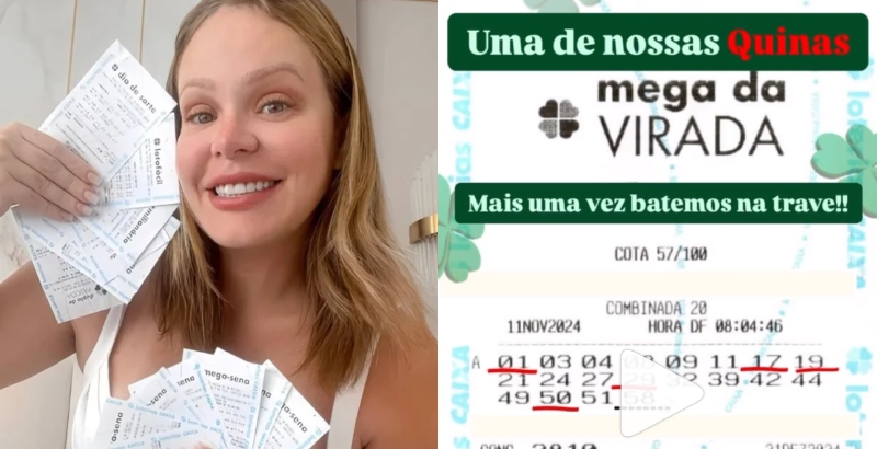 Paulinha Leitte bate na trave, mas garante Quina da Mega da Virada: ‘Faltou um, mas não faltou sorte'”