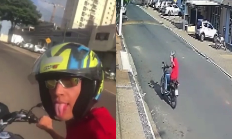 Jovem filma seus últimos momentos de vida antes de ac1dente de moto f4tal; veja vídeos