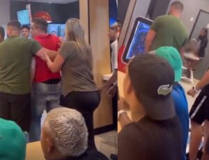 Ricardão "ganha massagem" dentro do McDonald's após mexer com mulher casada; veja vídeo