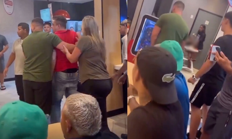 Ricardão “ganha massagem” dentro do McDonald’s após mexer com mulher casada; veja vídeo
