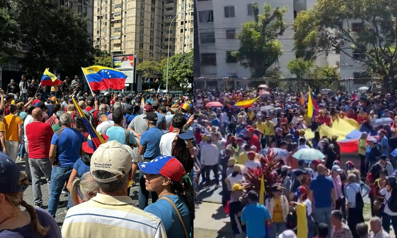 Venezuelanos protestam contra a posse de Maduro: “O mundo está conosco!”