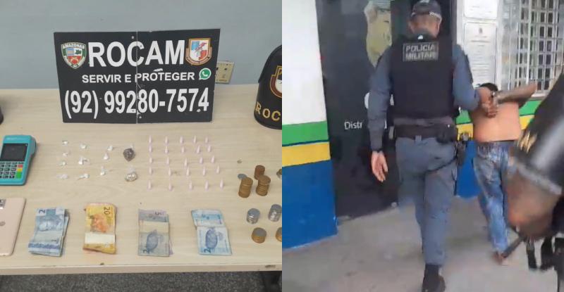 Delivery cancelado: ‘aviãozinho’ é preso com mochila recheada de drogas em Manaus