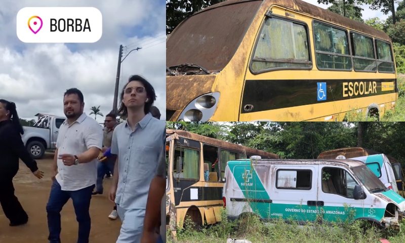 Amom Mandel denuncia desmanche de ambulâncias e ônibus escolares comprados com verbas federais em Borba; veja vídeo