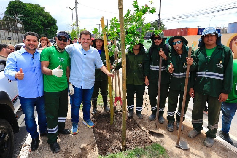 Prefeito em exercício, Renato Júnior, anuncia plano de arborização e sustentabilidade para Manaus em 2025