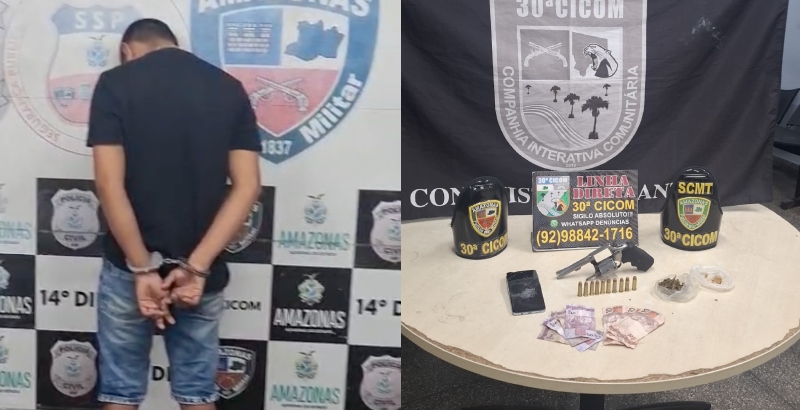 “Tranquem suas portas!”: bandido invade casa e obrigada família a esconder drogas e armas em Manaus