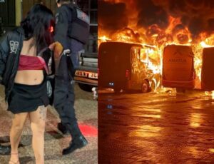 Vulgo "Morena Perigosa" é presa após dar ordem para que facção colocasse fogo em frota de ônibus de Porto Velho; veja vídeo