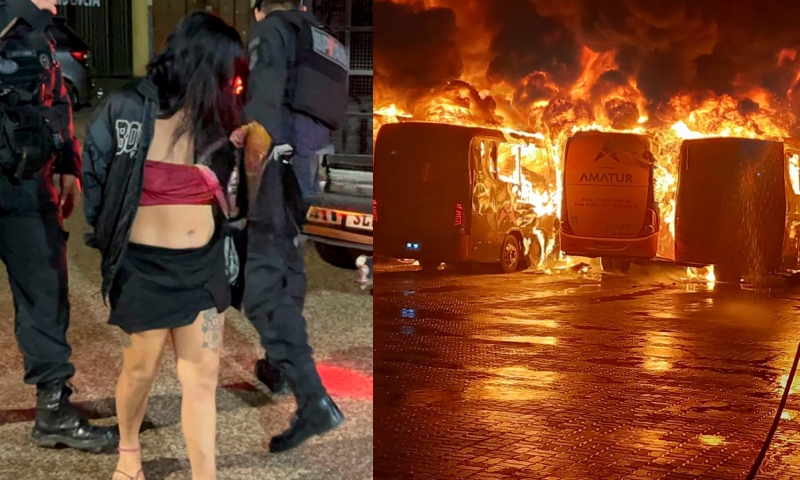 Vulgo “Morena Perigosa” é presa após dar ordem para que facção colocasse fogo em frota de ônibus em Porto Velho; veja vídeo